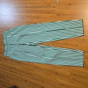 Super rare 90s Gianni Versace Green and white striped pant